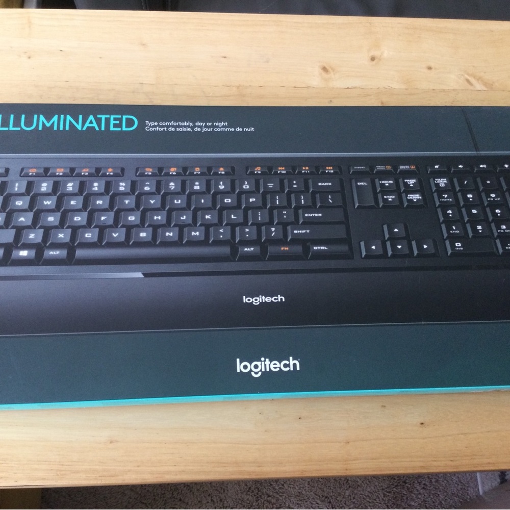 SOLD.  Logitech Illuminated Black Keyboard
